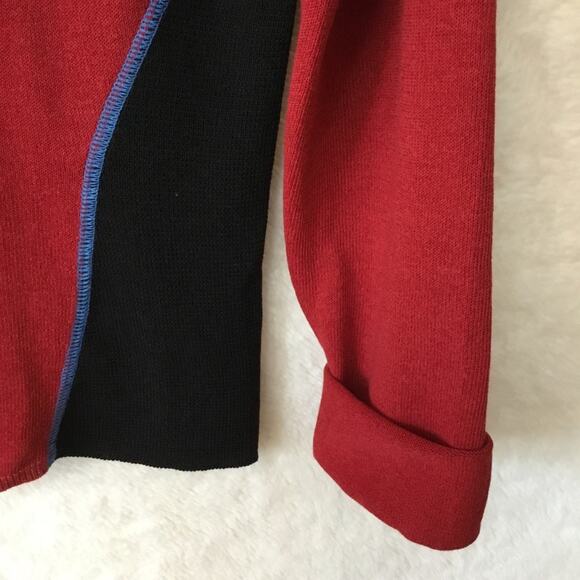 Armani Exchange Red Color-blocked Sweater - Picture 10 of 11